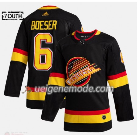 Kinder Eishockey Vancouver Canucks Trikot Brock Boeser 6 Flying Skate Adidas 2019-2020 Schwarz Authentic